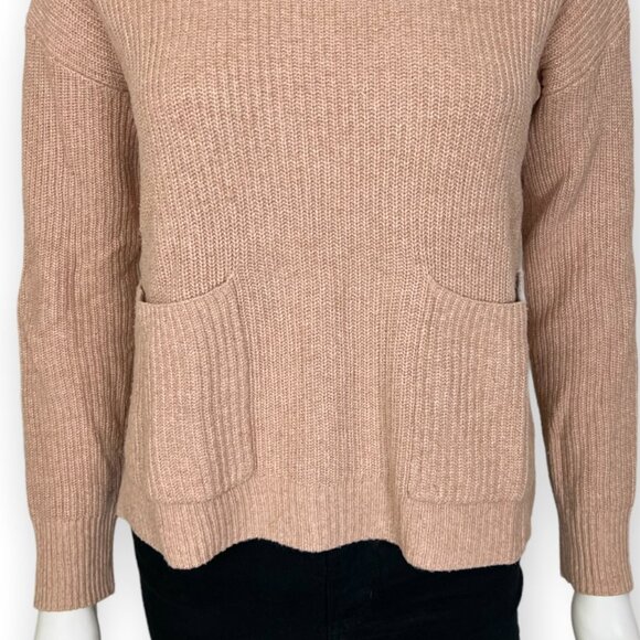 Madewell Patch Pocket Pullover Sweater in Heather Rosewater - sz XX-Small - Picture 4 of 9